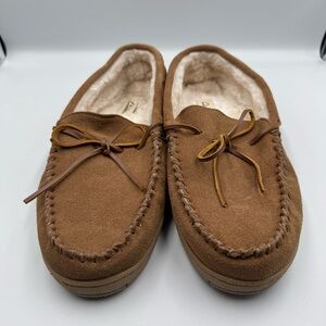 Men’s Clarks Indoor Outdoor Leather Slip-on BRUNO MOCCASIN Slippers sz 12M